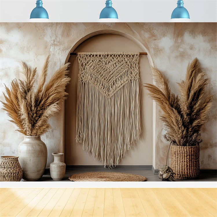 Toile de fond photo bohème Coin Macramé Arche Bohème CSH57-308