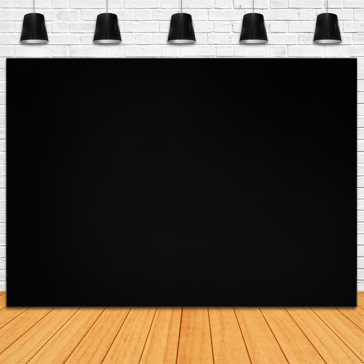 Toile de Fond Studio Noire Noir Pur Minimaliste CSH57-36