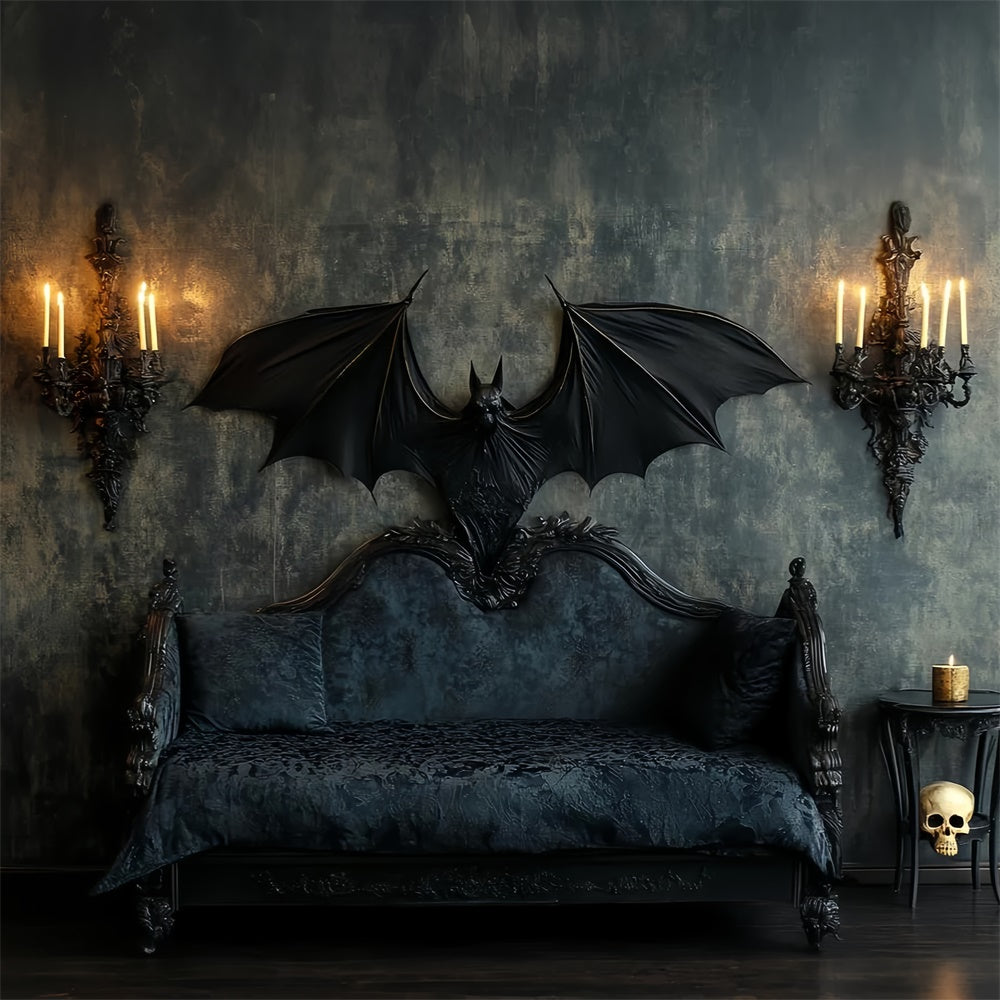Toile de fond Photo Halloween Manoir Gothique Chauves-Souris CSH57-61