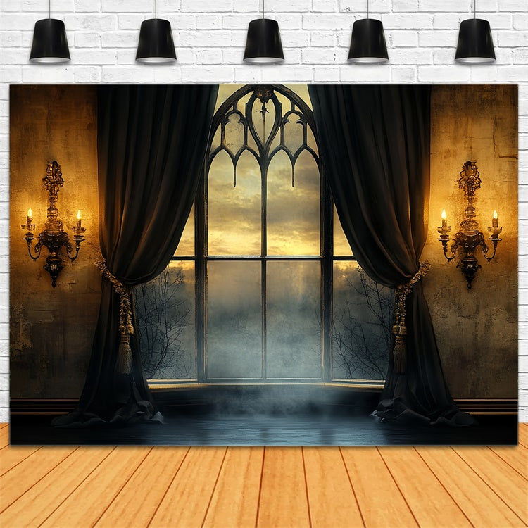 Toile de fond Photo Halloween Fenêtre Gothique Crépuscule CSH57-65