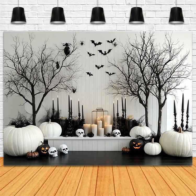 Toile de fond Photo Halloween Chauves-Souris Bougies Malédictions CSH57-69
