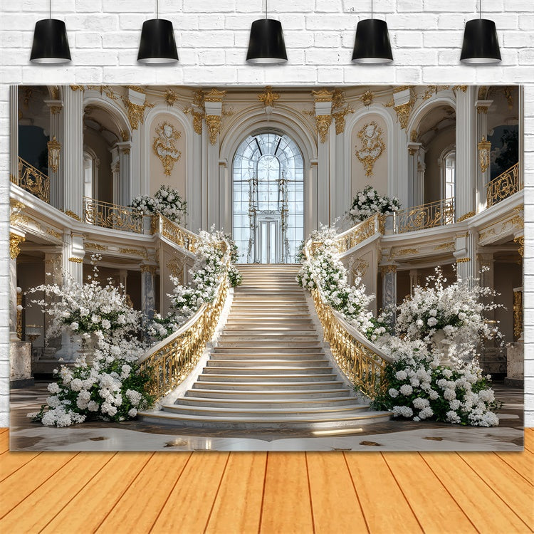 Toile de fond Vintage Victorienne Escalier Doré Rêve CSH57-94