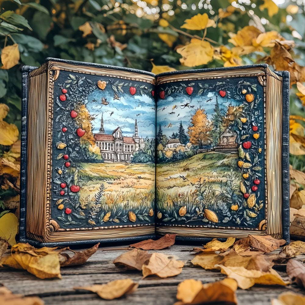 Toile de fond Retour à l'école Automne Paysage Illustré Conte CSH58-114