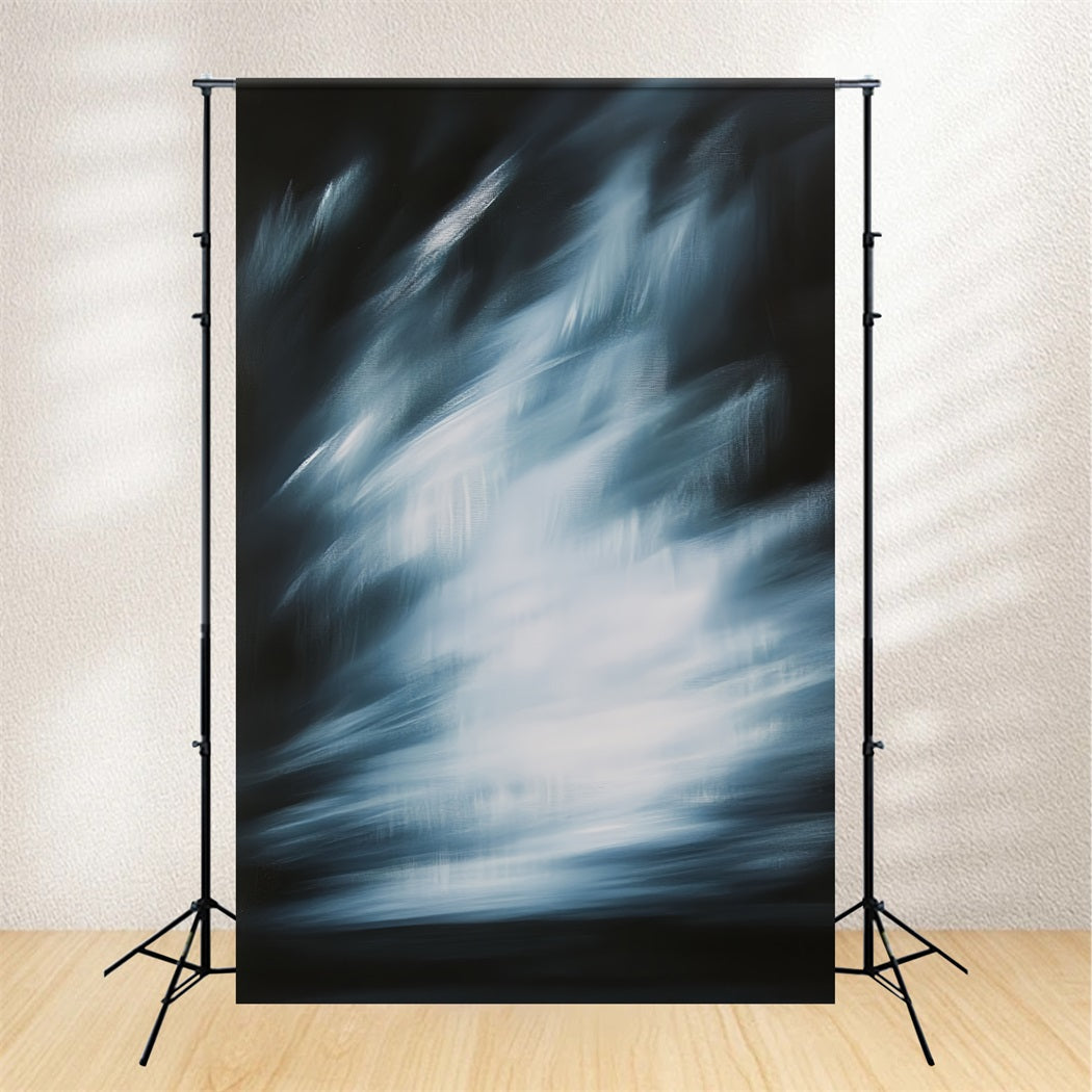 Toile de fond Abstrait Mouvement Lumière Traînées Bleues Photo CSH58-174