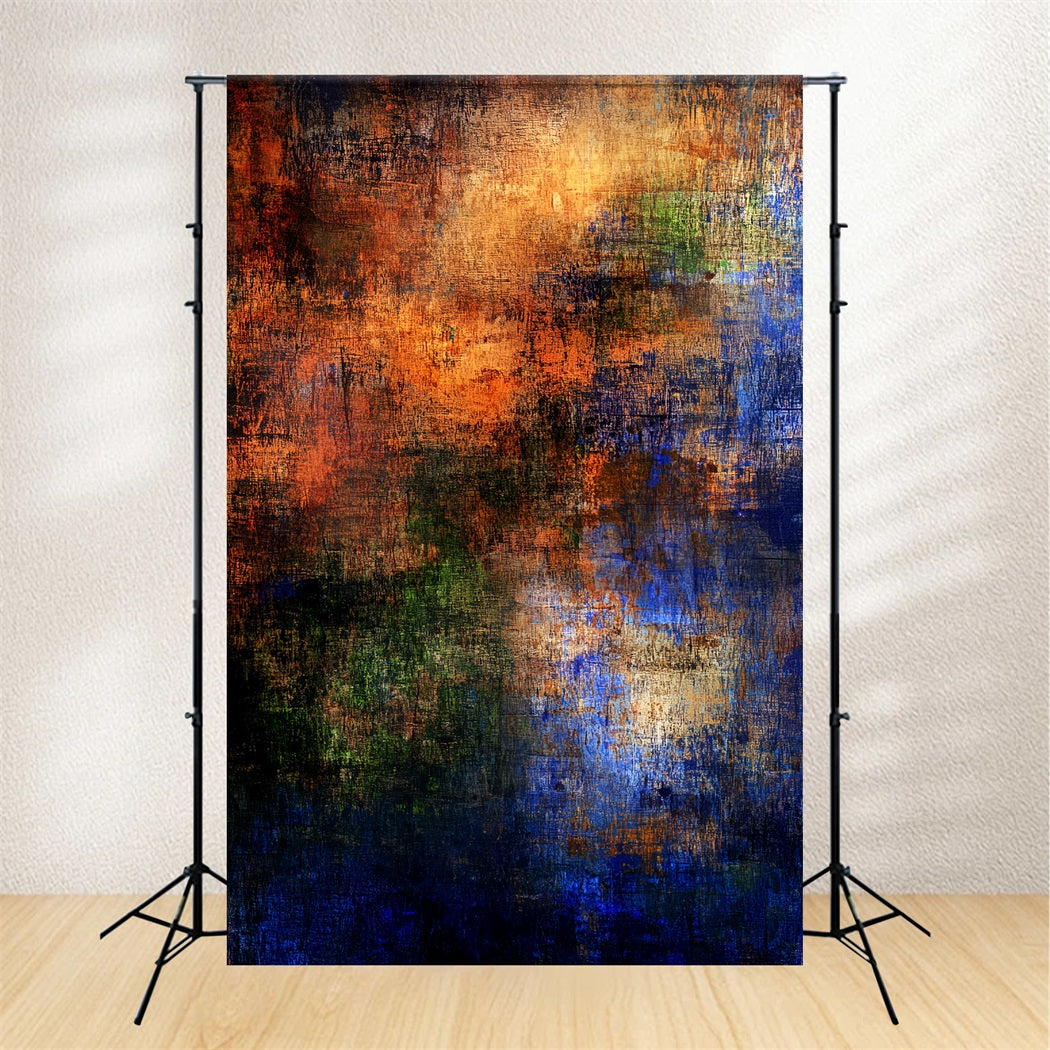 Toile de fond Abstrait Couches Indigo Braise Rustique Photo CSH58-178
