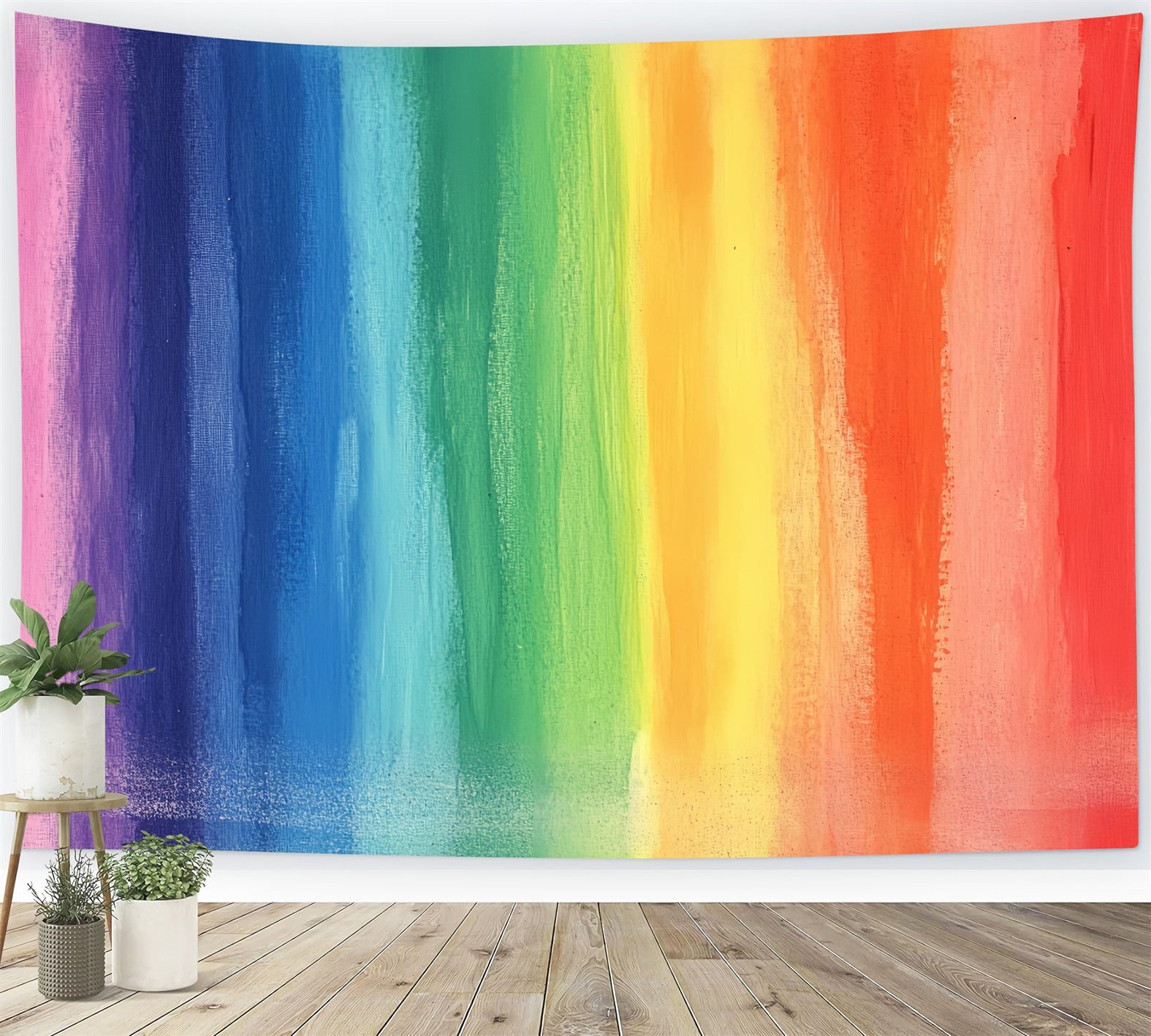 Toile de fond Abstrait Traits Verticaux Arc-en-Ciel Vifs CSH58-188