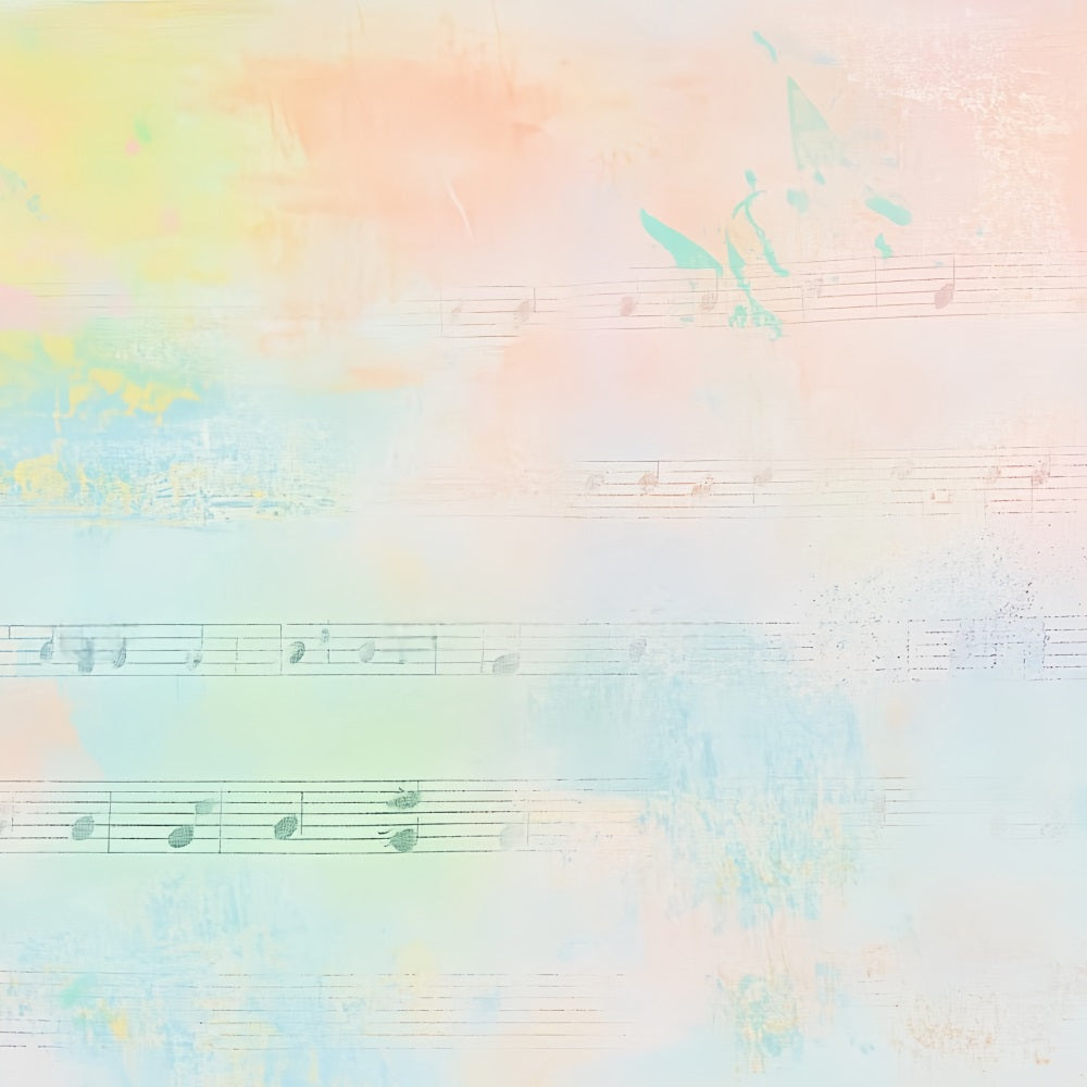 Toile de fond Abstrait Texture Notes de Musique Pastel CSH58-191