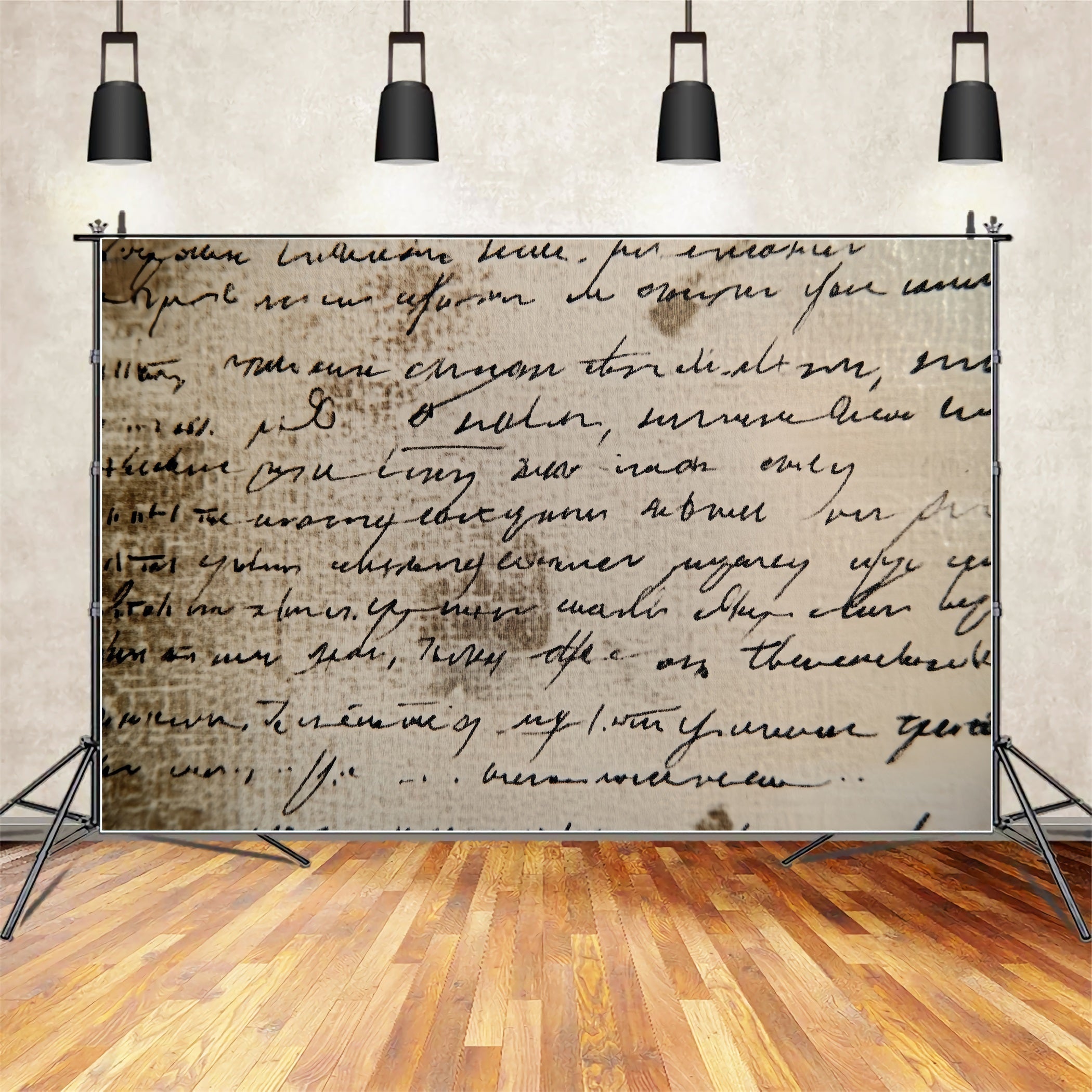 Toile de fond Abstrait Motif Script Manuscrit Vintage Photographie CSH58-199