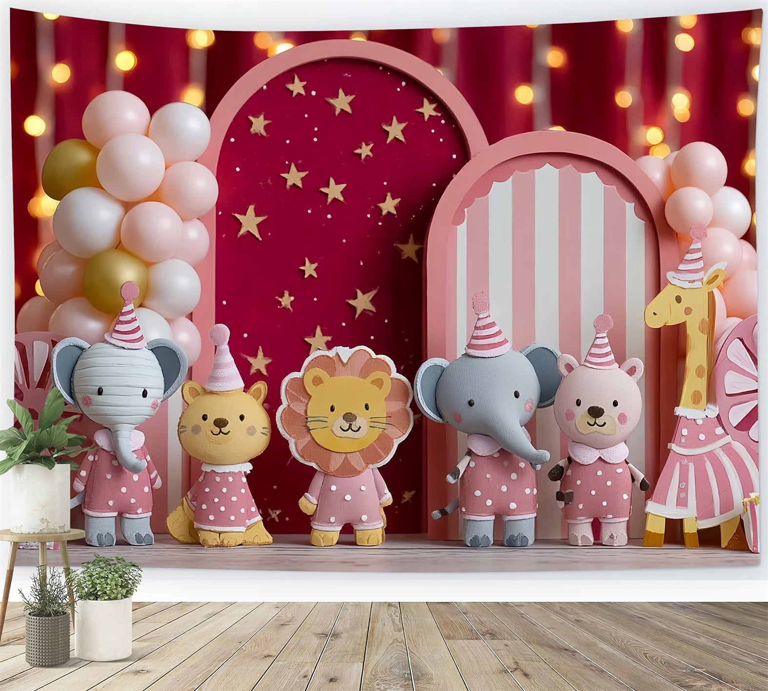 Toile de fond Enfant Mignon Cirque Animaux Fête Célébration CSH58-238