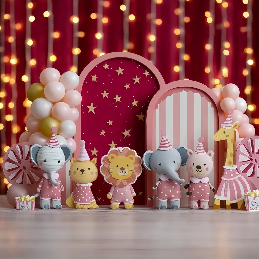 Toile de fond Enfant Mignon Cirque Animaux Fête Célébration CSH58-238