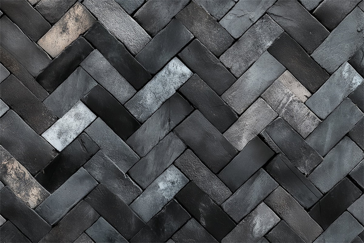 Toile de fond Photo Mur de Brique Motif Pierre Chevron CSH6-145