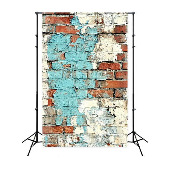 Toile de fond Brique Texture Bleue Urbaine Vieillie CSH6-155