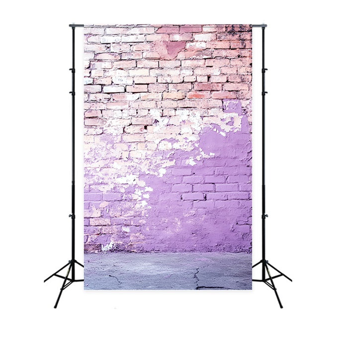 Toile de fond Photo Mur de Brique Lilas Fané Urbain CSH6-156