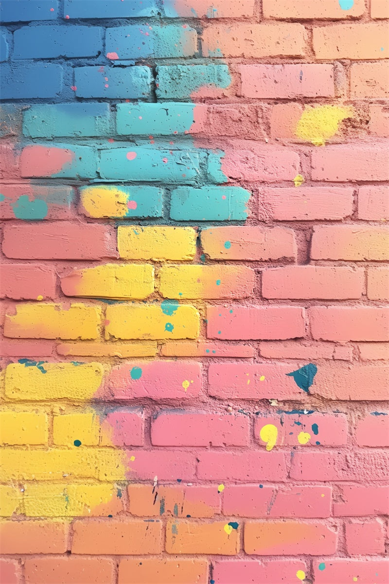 Toile de fond Mur de Brique Doodles Rêveurs Bonbons Pop CSH6-159