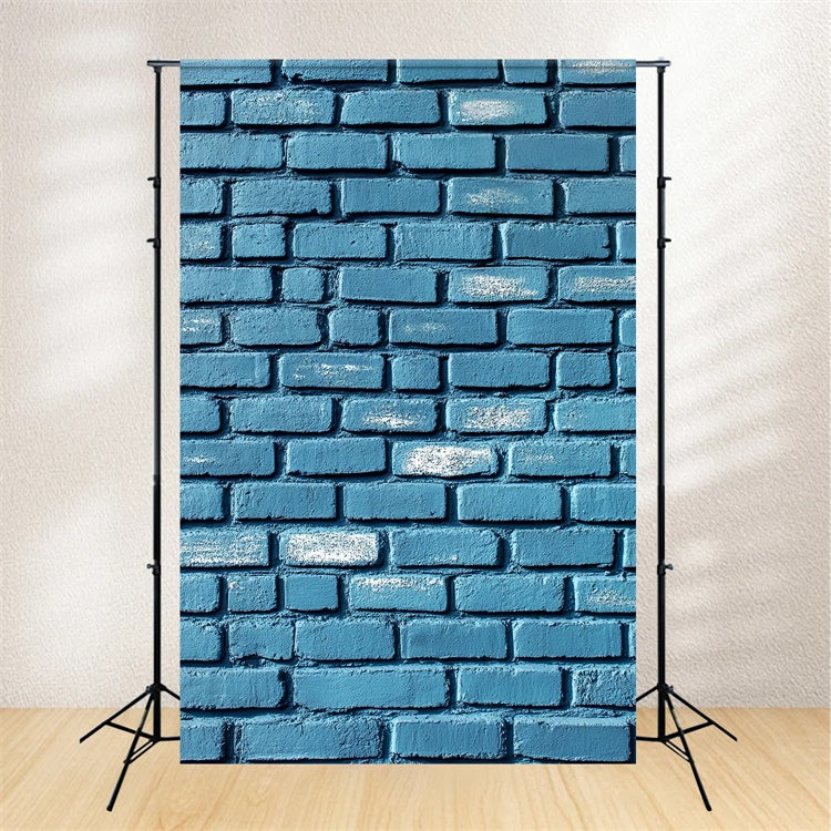 Toile de fond Photo Mur de Brique Indigo Fané de Rue CSH6-160