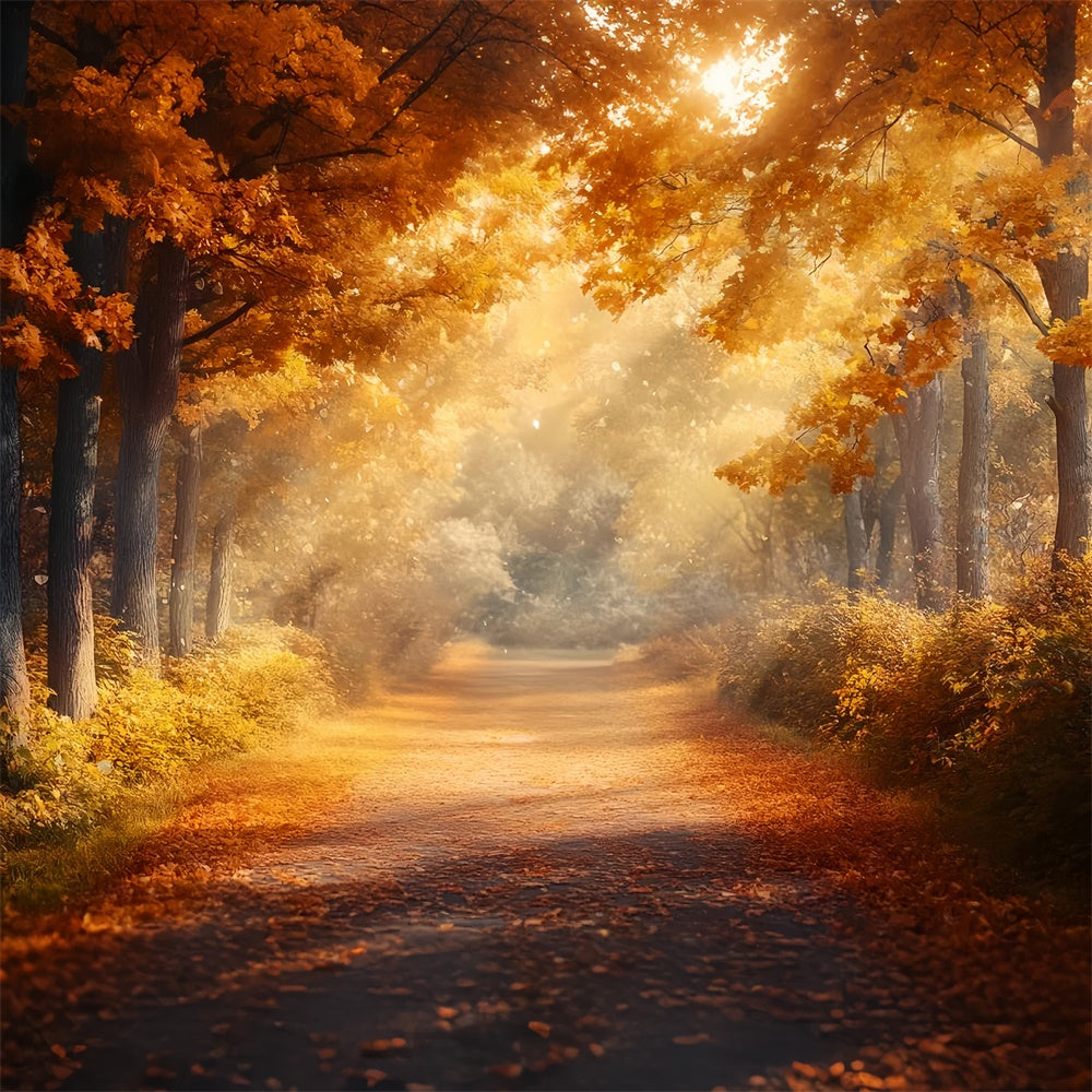 Toile de fond Automne Promenade Dorée en Forêt CSH6-185