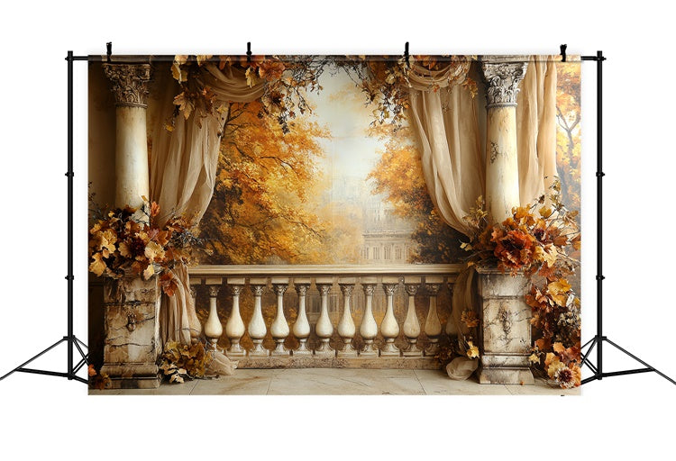Toile de fond Photo Automne Élégance Balcon Vintage CSH6-187