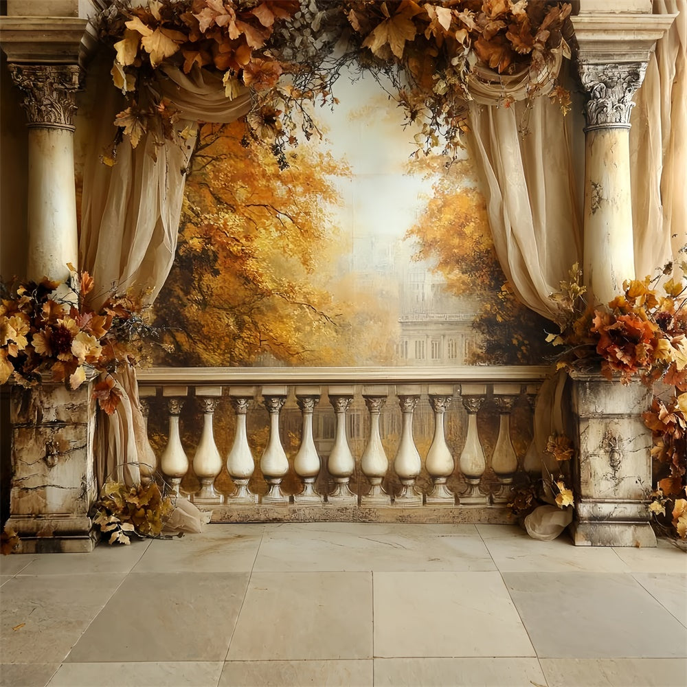 Toile de fond Photo Automne Élégance Balcon Vintage CSH6-187