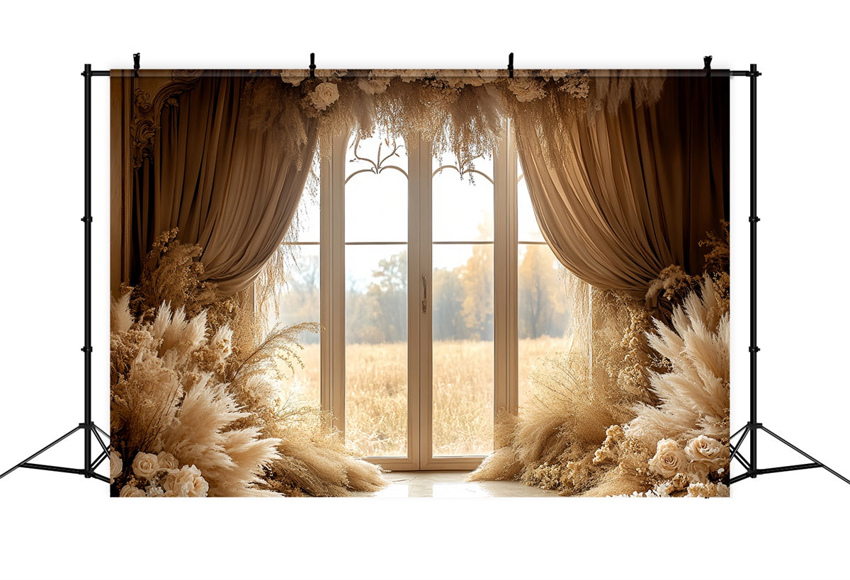 Toile de fond Photo Automne Fenêtre Bohème Romantique et Luxueuse CSH6-190