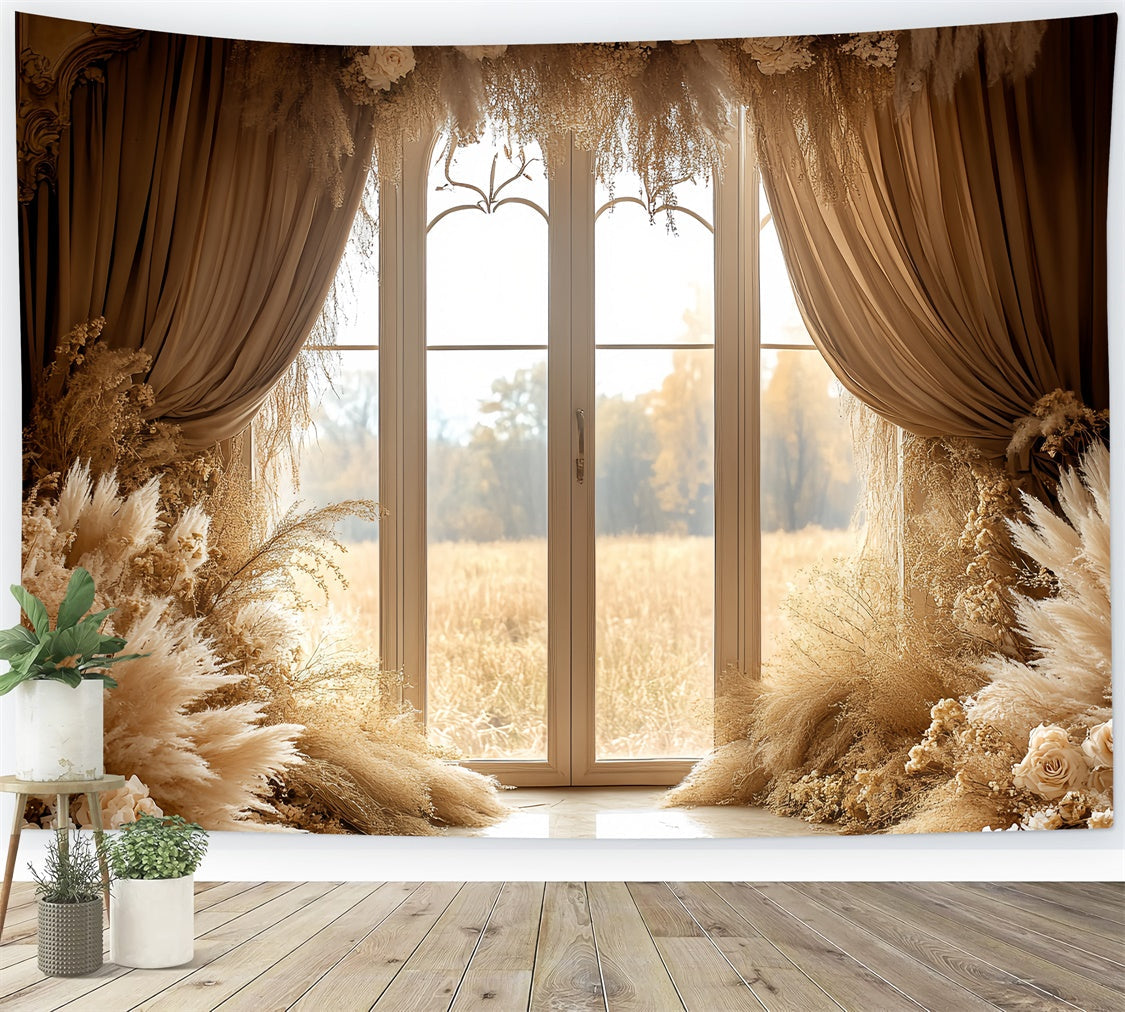 Toile de fond Photo Automne Fenêtre Bohème Romantique et Luxueuse CSH6-190