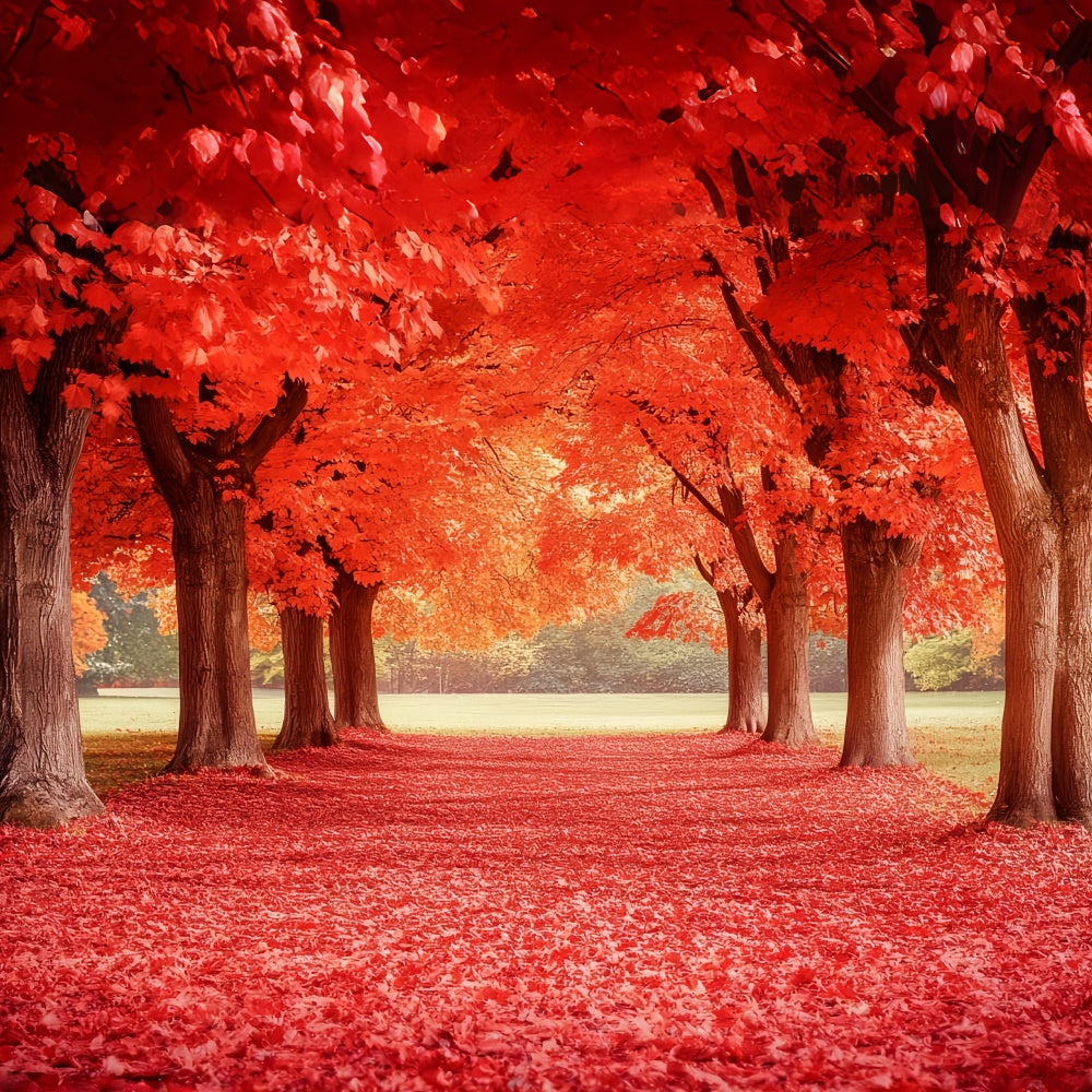 Toile de fond Photo Automne Sentier d’Érables Rouges CSH6-192