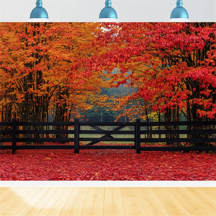 Toile de fond Automne Entrée Forêt Écarlate CSH6-220