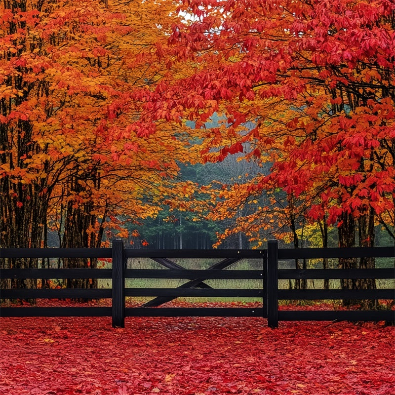 Toile de fond Automne Entrée Forêt Écarlate CSH6-220