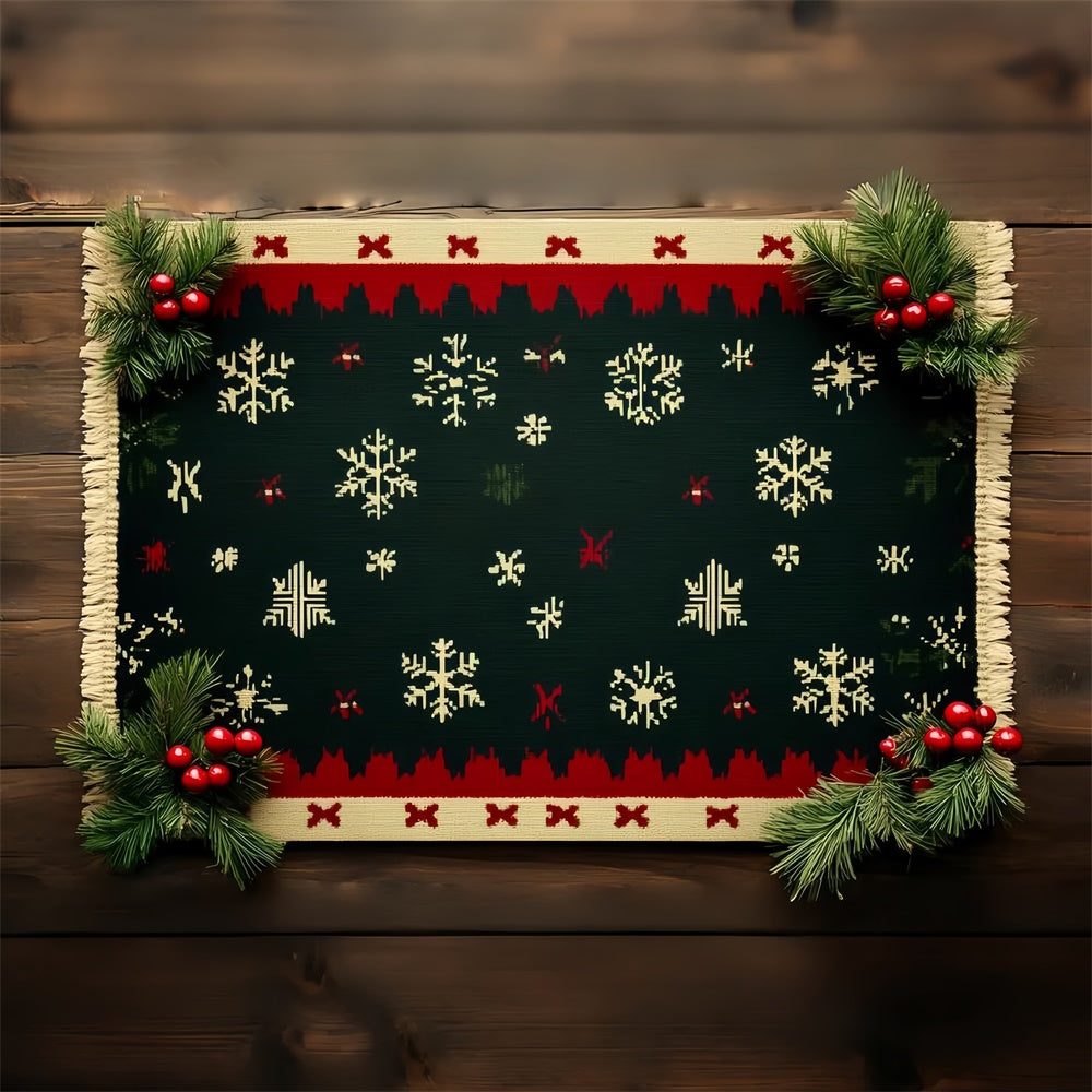 Toile de fond Noël Motif Tricoté Chaleureux Professionnel CSH6-241