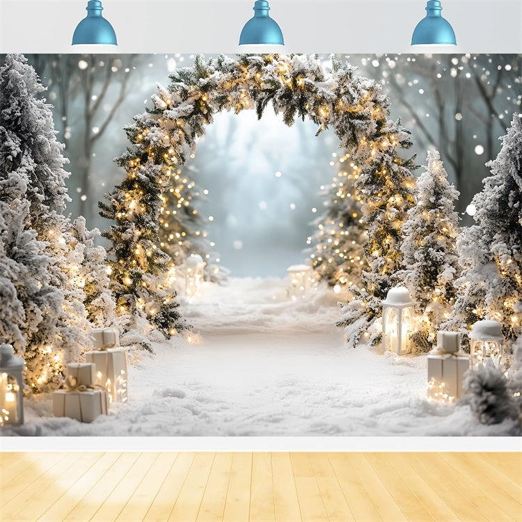 Toile de fond Noël Arche Pays des Merveilles Hivernal CSH6-244