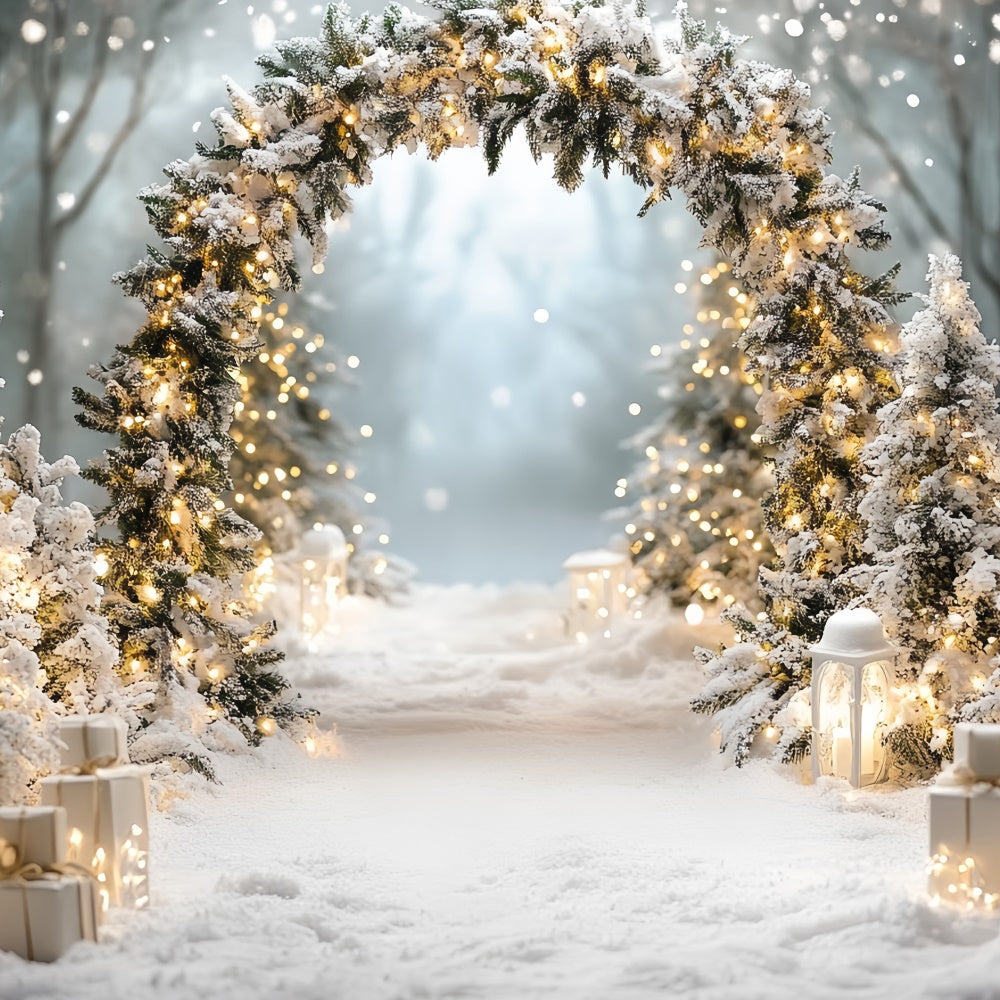 Toile de fond Noël Arche Pays des Merveilles Hivernal CSH6-244