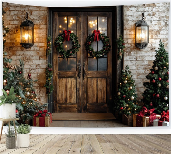 Toile de fond Noël Véranda Chaleureuse de Noël CSH6-261