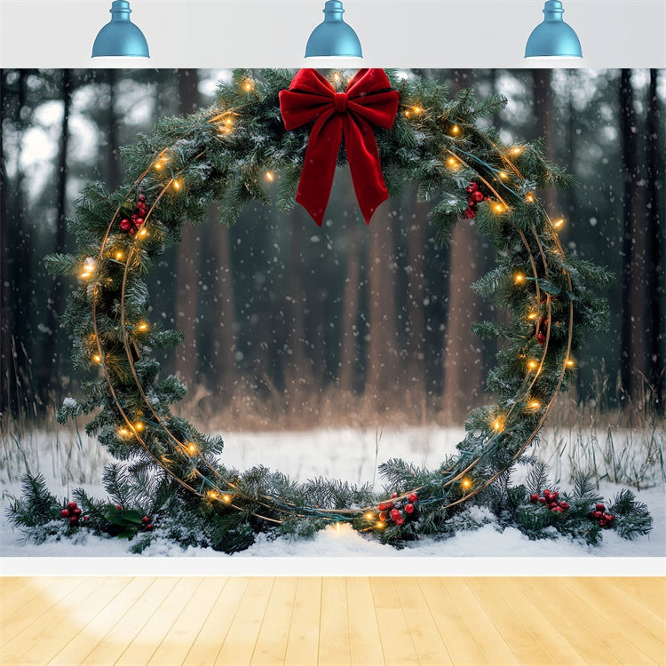 Toile de fond photo Noël Couronne Magique de Noël CSH6-271