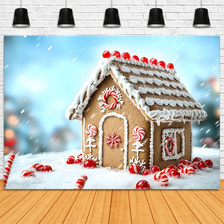 Toile de fond Noël Maison Sucrée de Noël CSH6-284