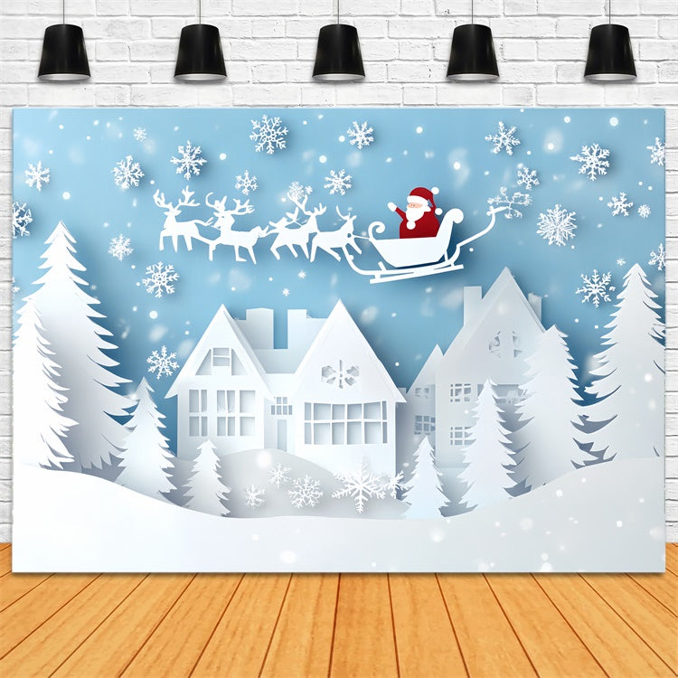 Toile de fond Noël Fantaisie Flocons de Papier CSH6-288