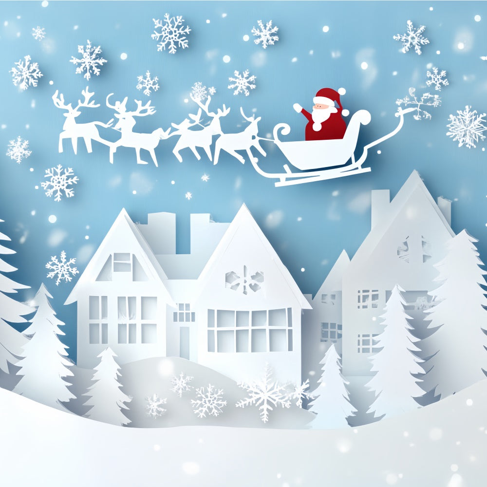 Toile de fond Noël Fantaisie Flocons de Papier CSH6-288