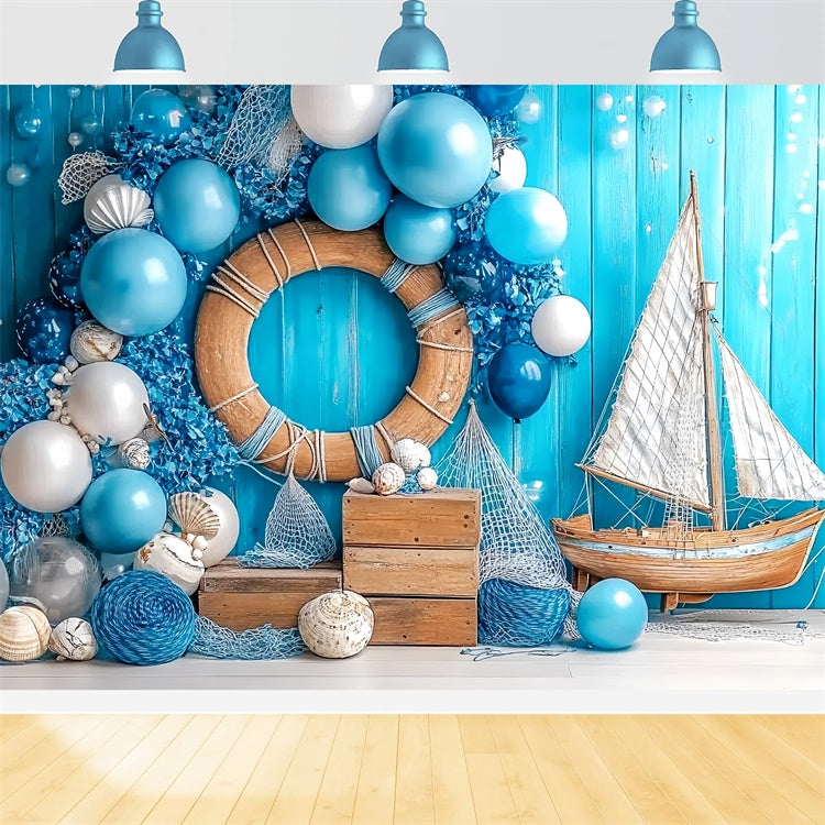 Toile de fond Photo Gâteau Smash Rêves Nautiques et Ballons CSH6-298