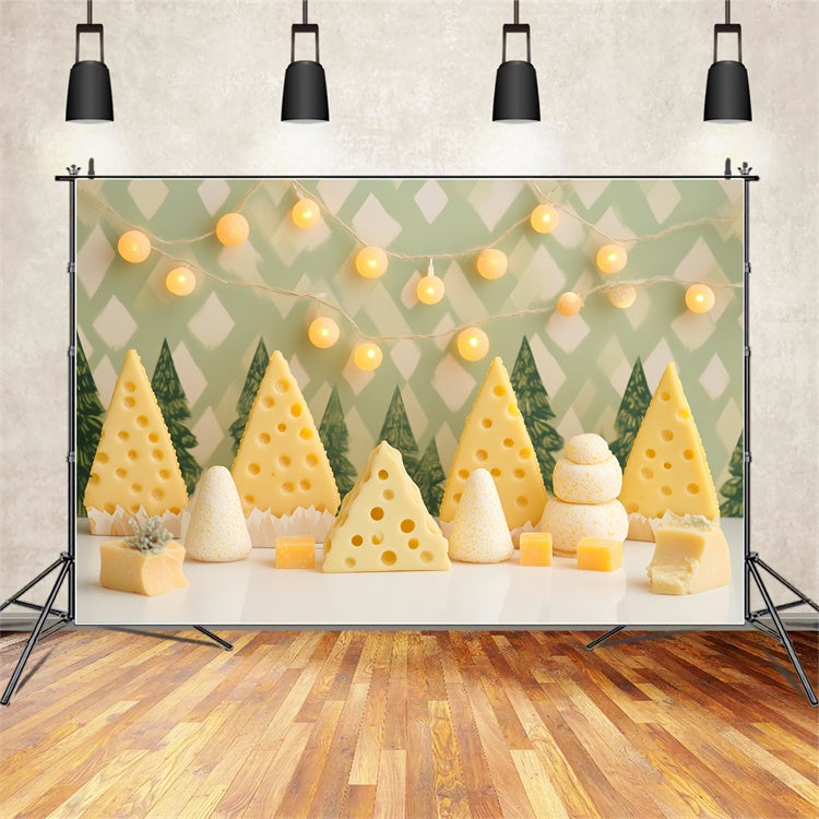 Toile de fond Photo Anniversaire Bébé Forêt Fromage Mignonne CSH6-313