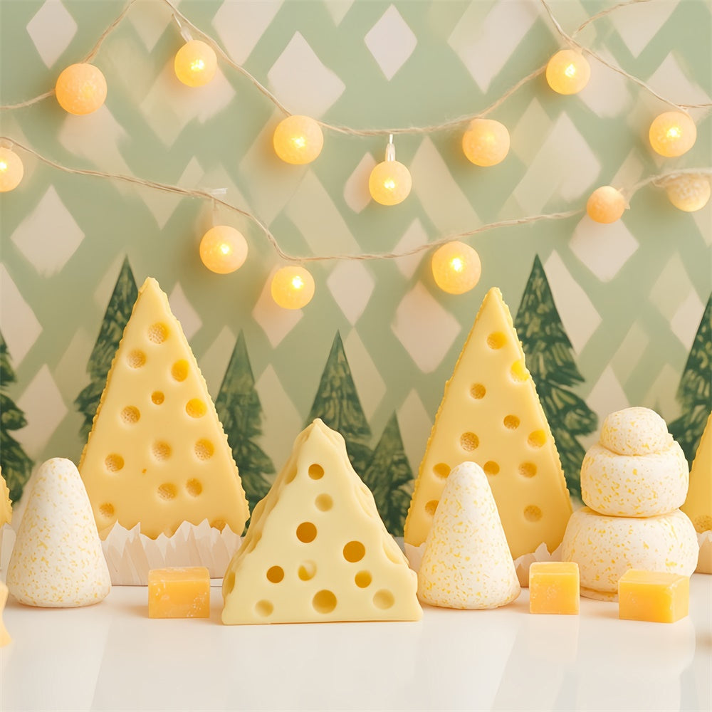 Toile de fond Photo Anniversaire Bébé Forêt Fromage Mignonne CSH6-313