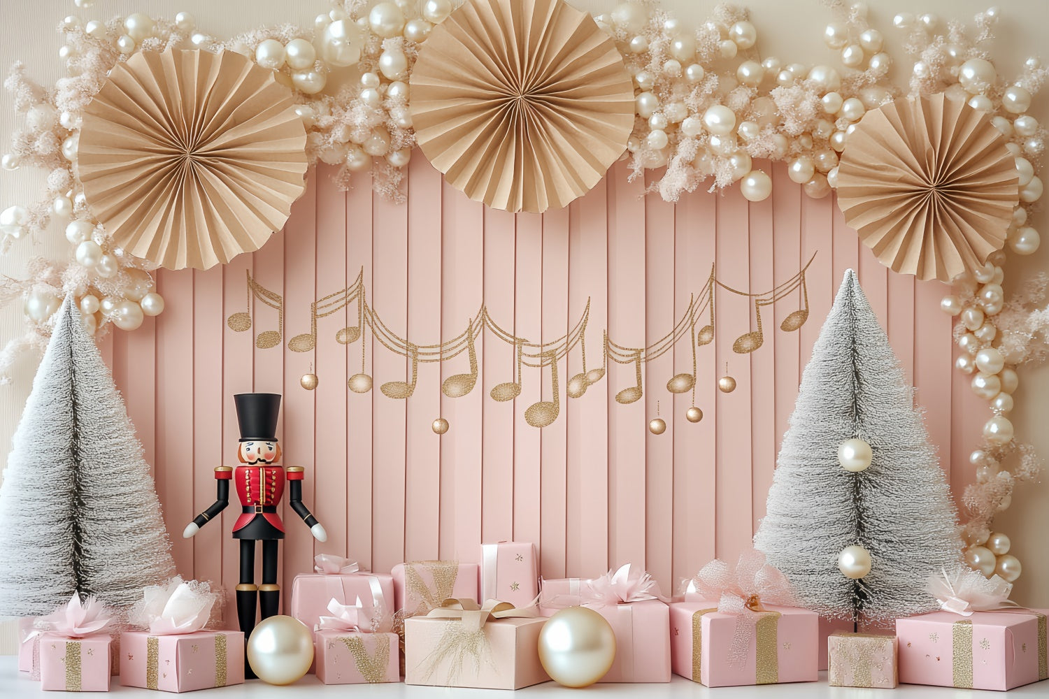 Toile de fond Photo Anniversaire Bébé Fille Cadeau Rose en Mélodie CSH6-320