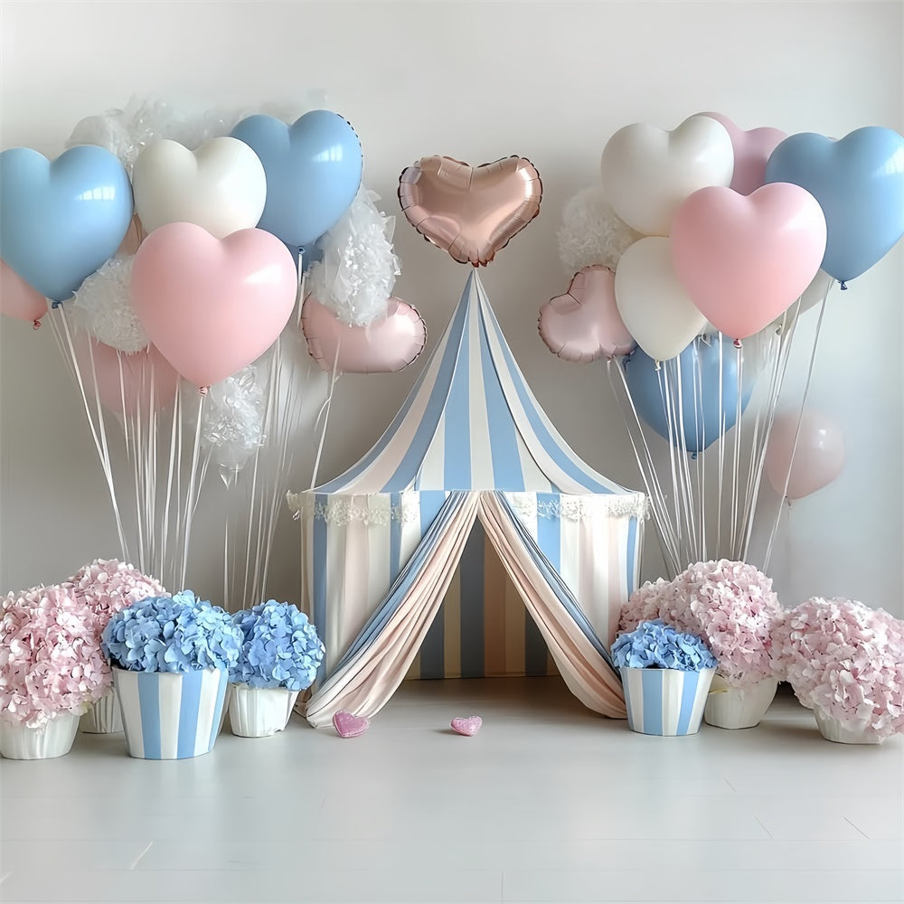 Toile de fond Photo Gâteau Smash Tente de Ballons en Cœur CSH6-323