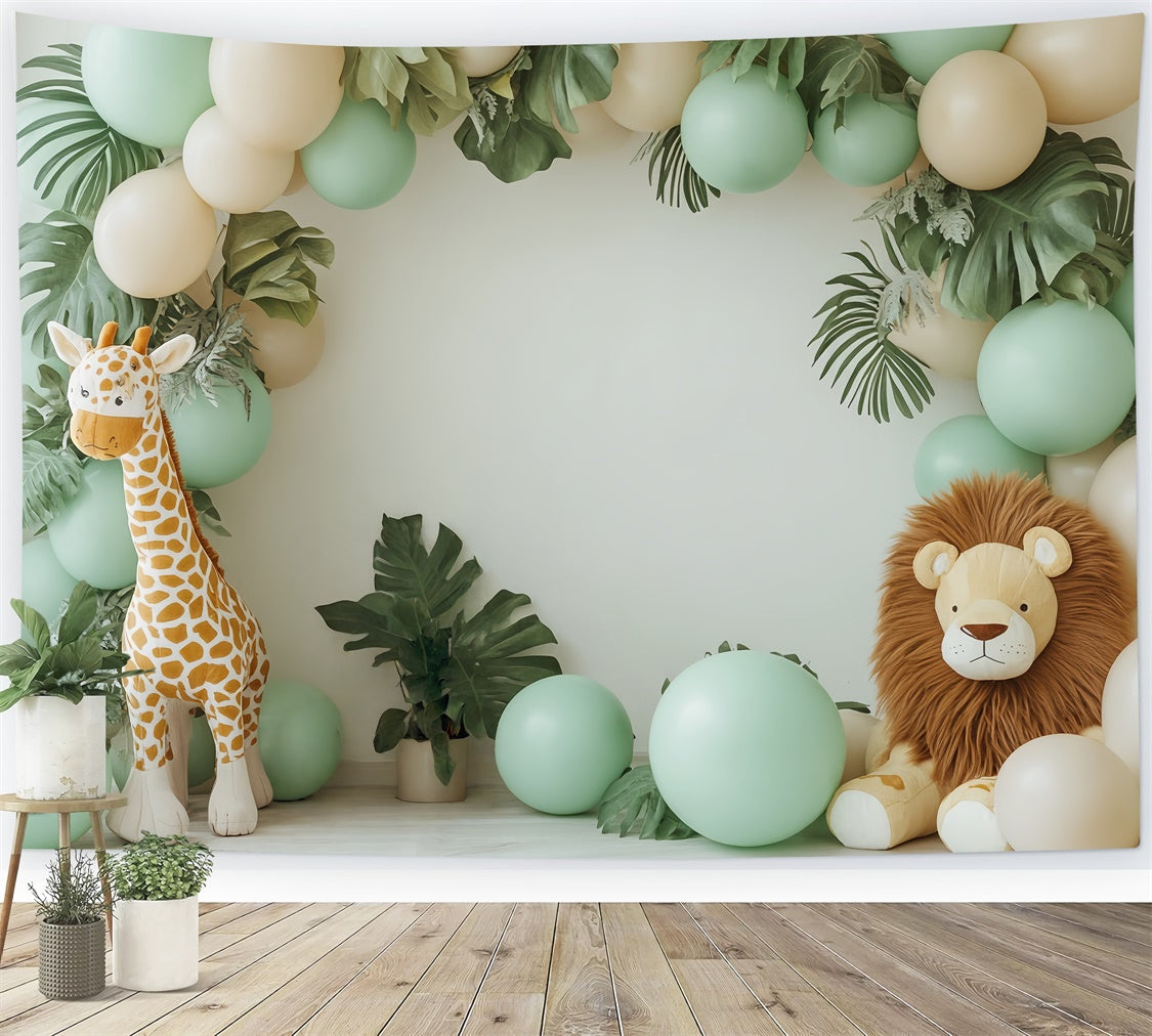 Toile de fond Photo Gâteau Smash Safari Ballons Sauvage CSH6-328
