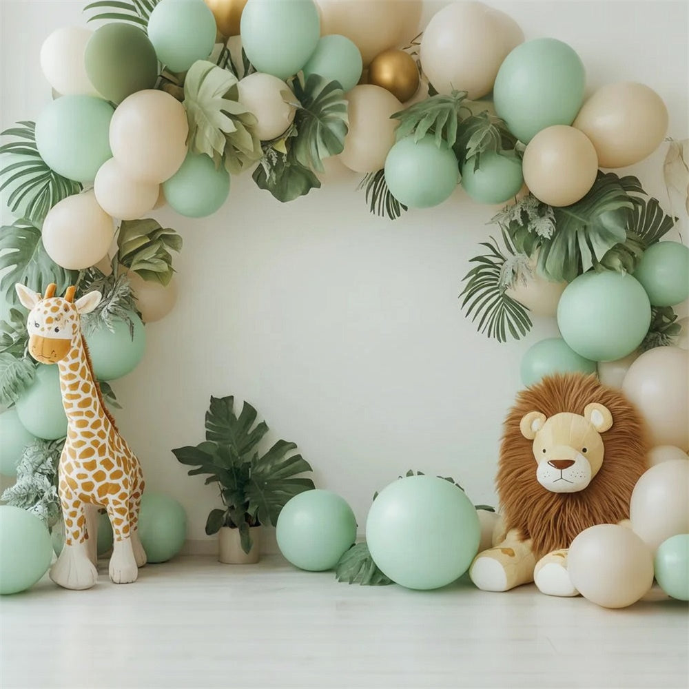 Toile de fond Photo Gâteau Smash Safari Ballons Sauvage CSH6-328