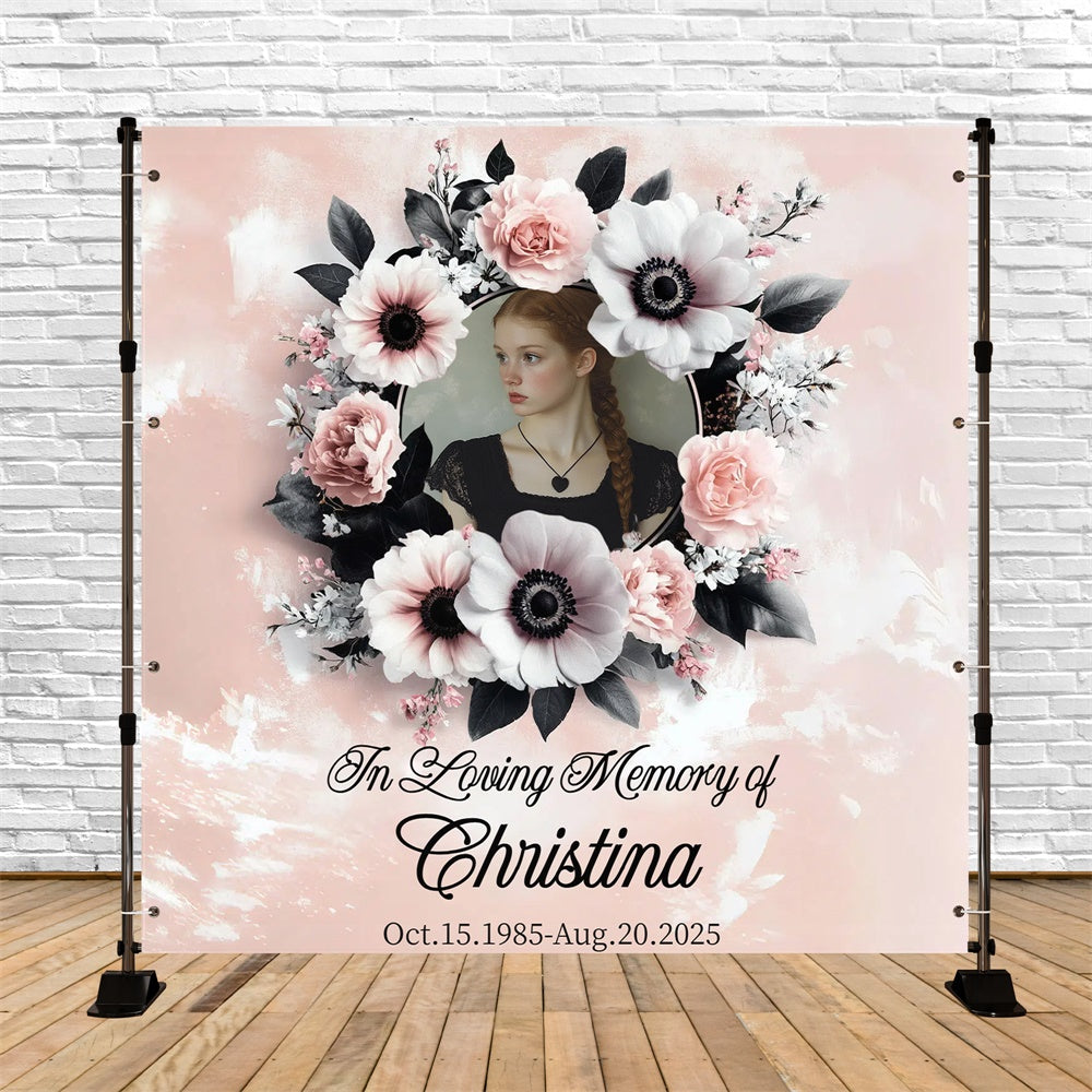 Toile de fond Hommage Murmure Éternel de Rose Personnalisée CSH6-368