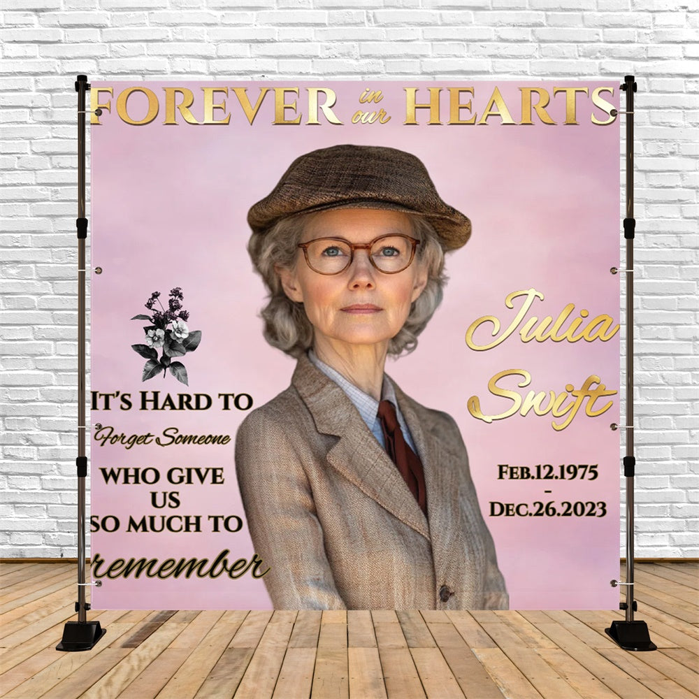 Toile de fond Hommage Douce Sagesse d’Adieu Personnalisée CSH6-370