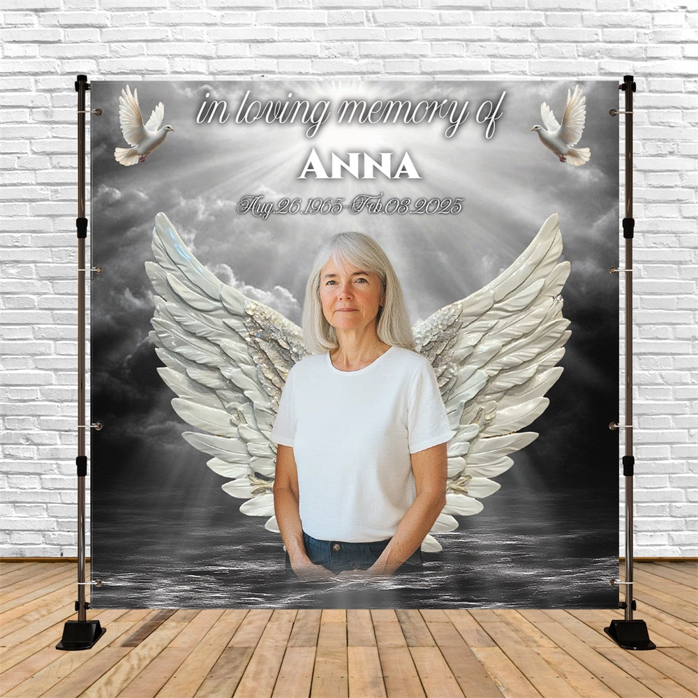 Toile de fond Hommage Paix Céleste Hommage Personnalisée CSH6-372