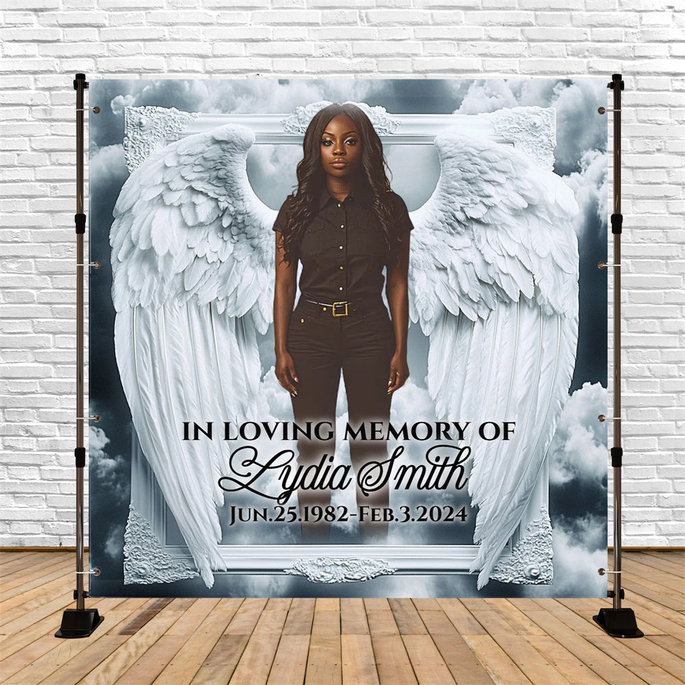 Toile de fond Hommage Ailes de Gardien Hommage Personnalisée CSH6-376