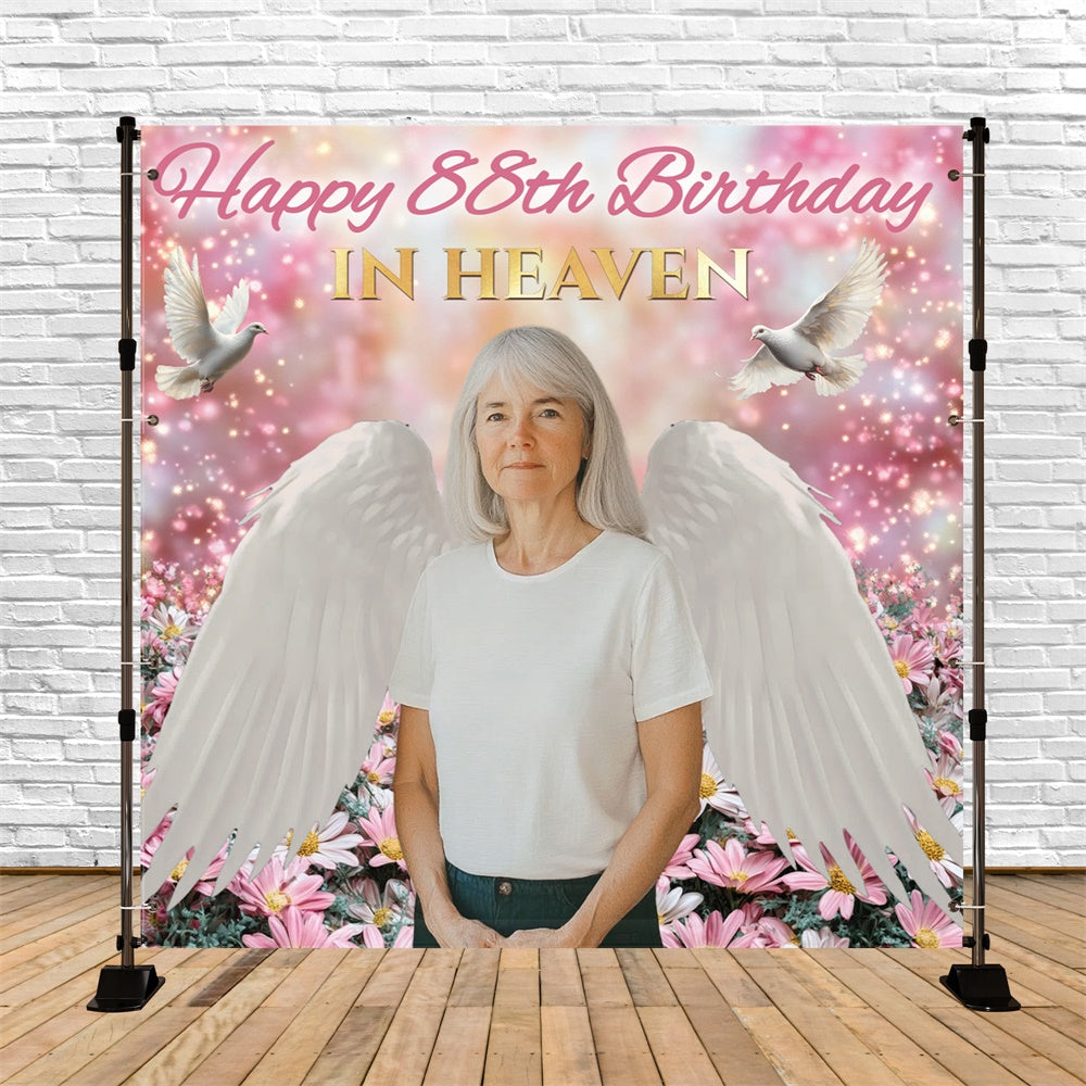 Toile de fond Hommage Éclat Céleste Anniversaire Personnalisée CSH6-378