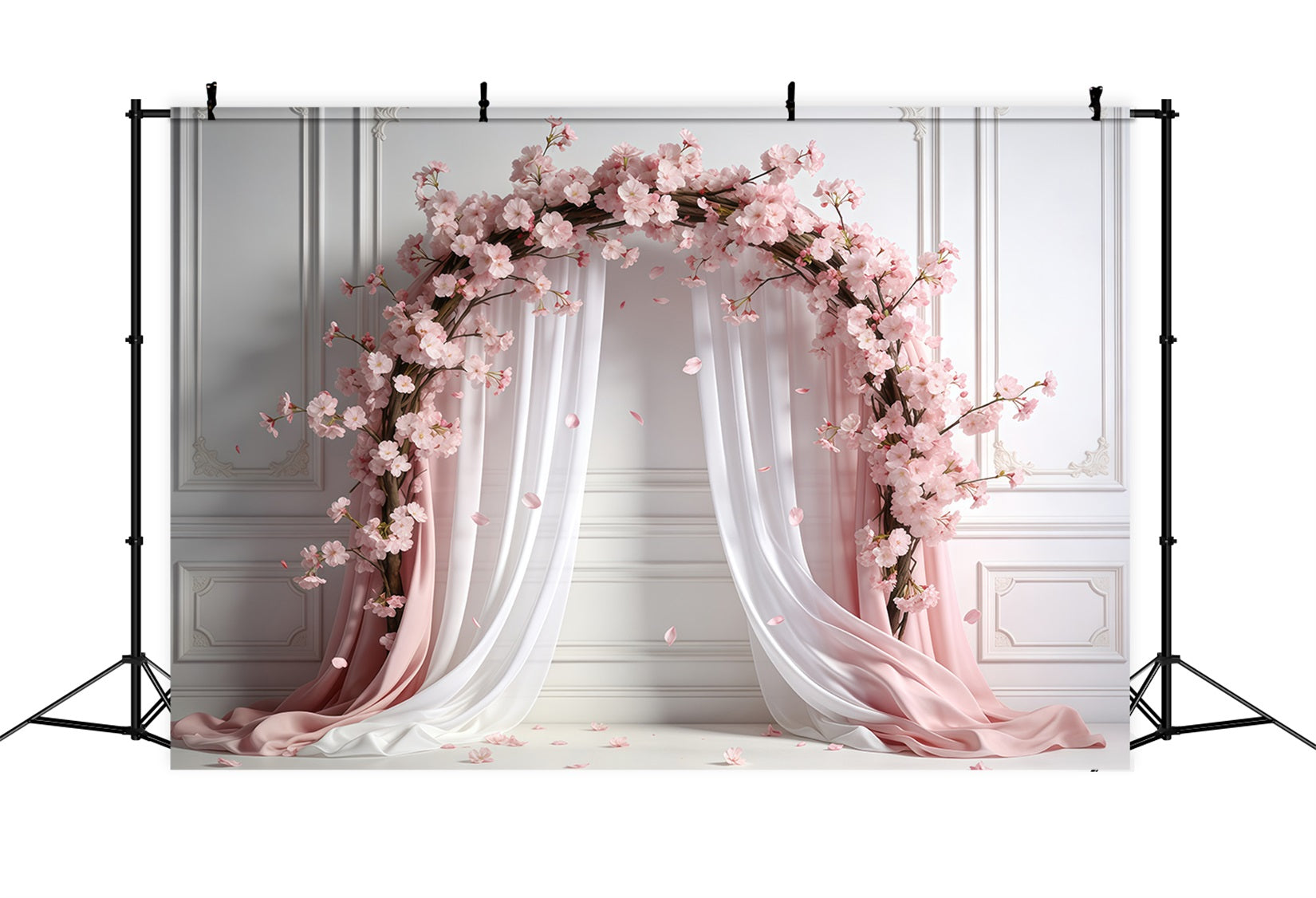 Toile de fond Fleur Fleurs Sakura Drapées Pastel CSH61-138