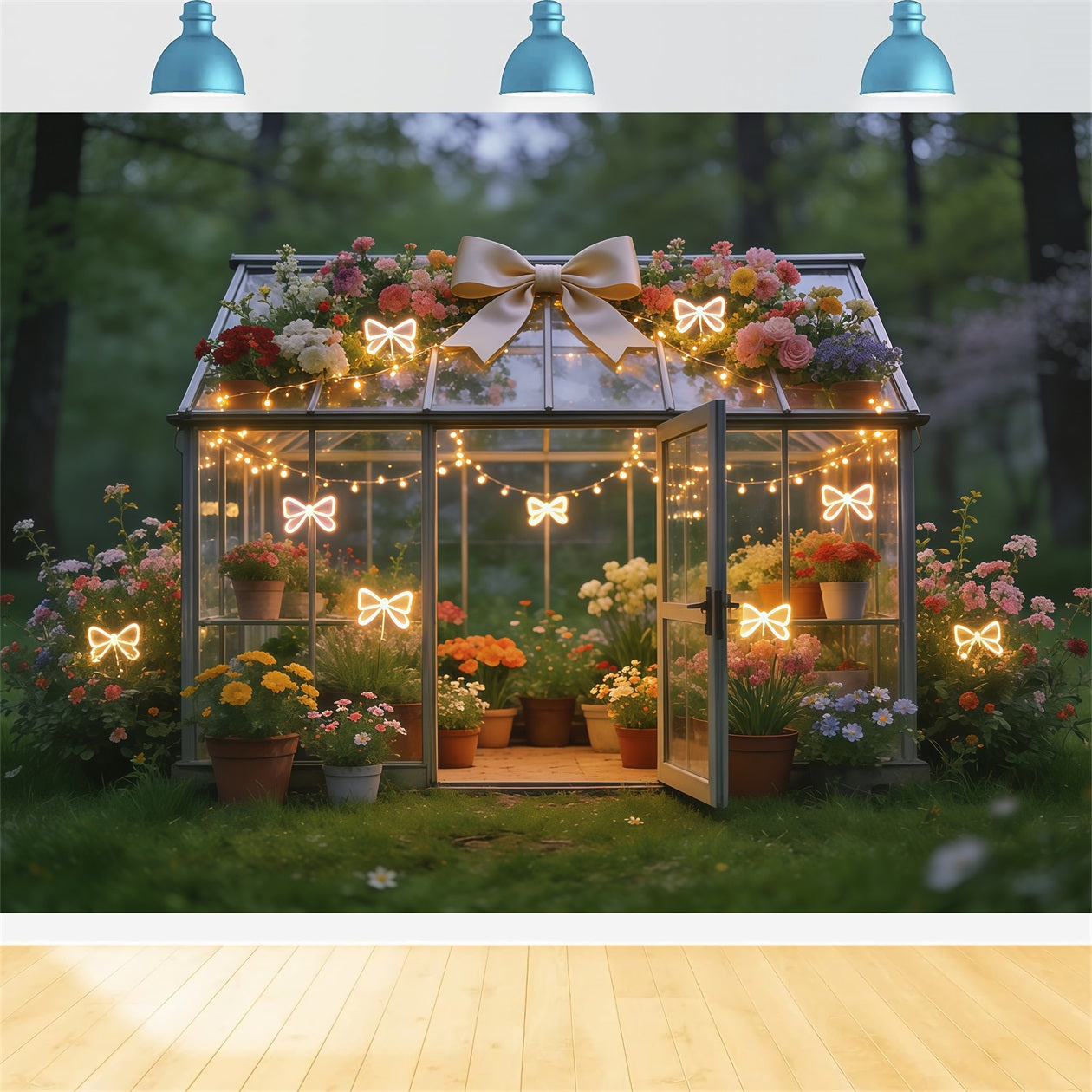Fond Studio Photo Printemps Jardin Floral Nœud Lumineux CSH61-171