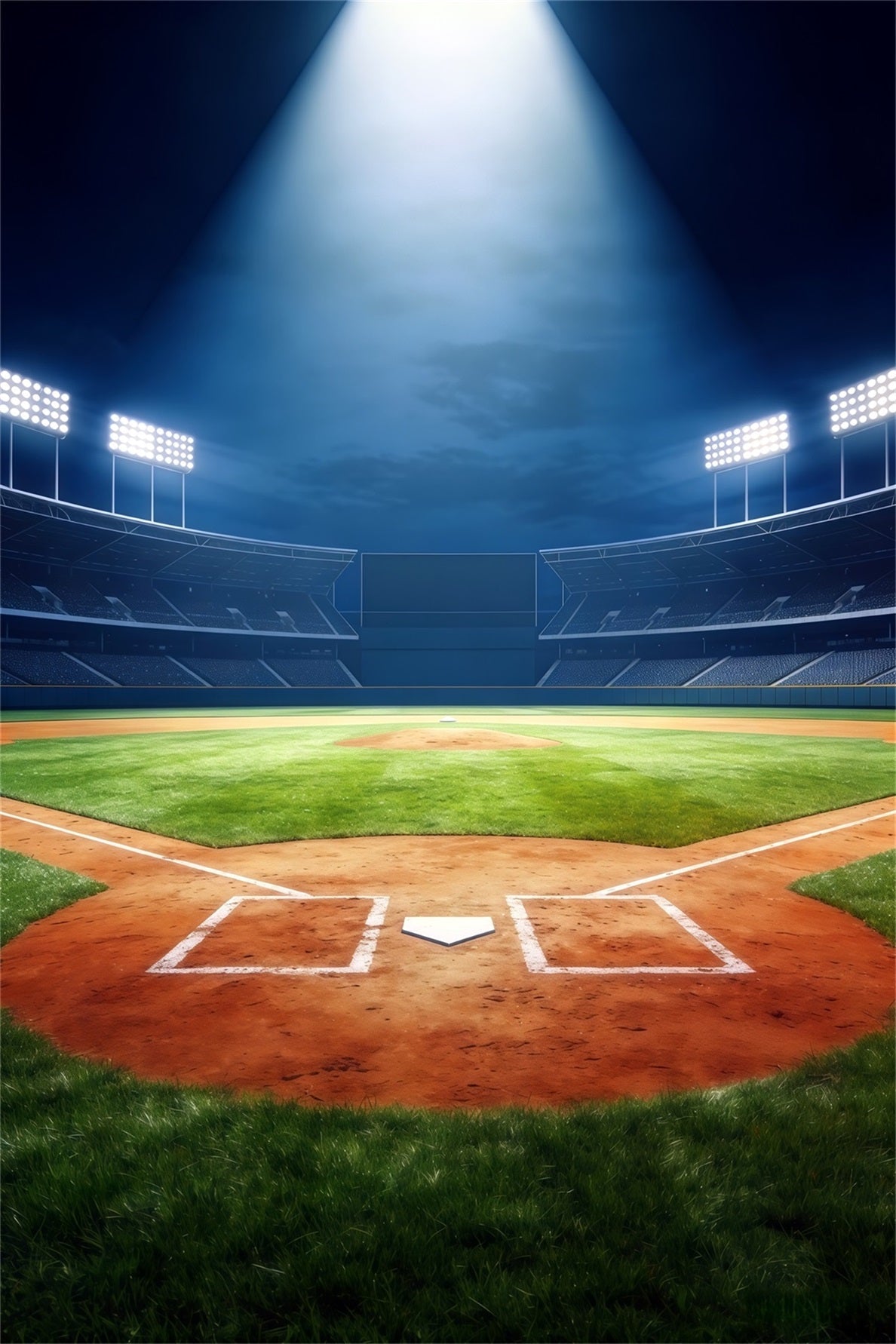 Toile de fond Photo Baseball Terrain Projecteur Grande Arène CSH61-178